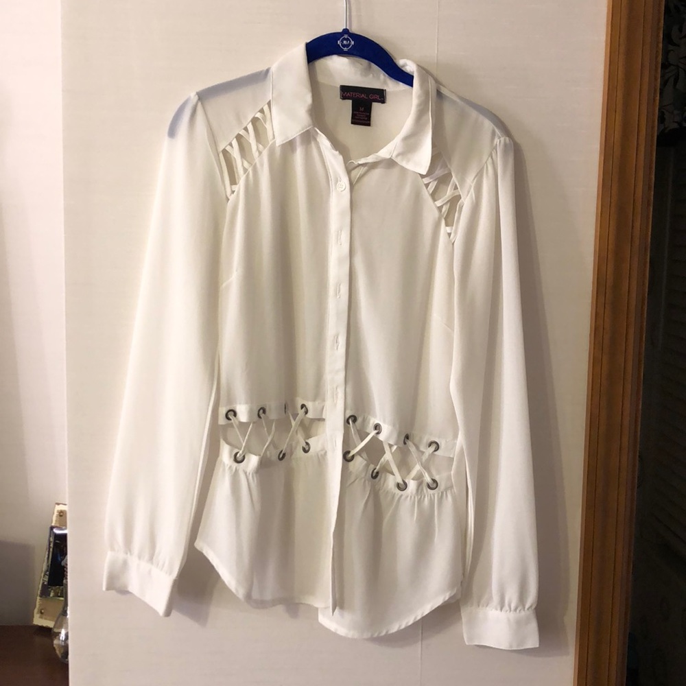 MATERIAL GIRL CUTOUT BLOUSE